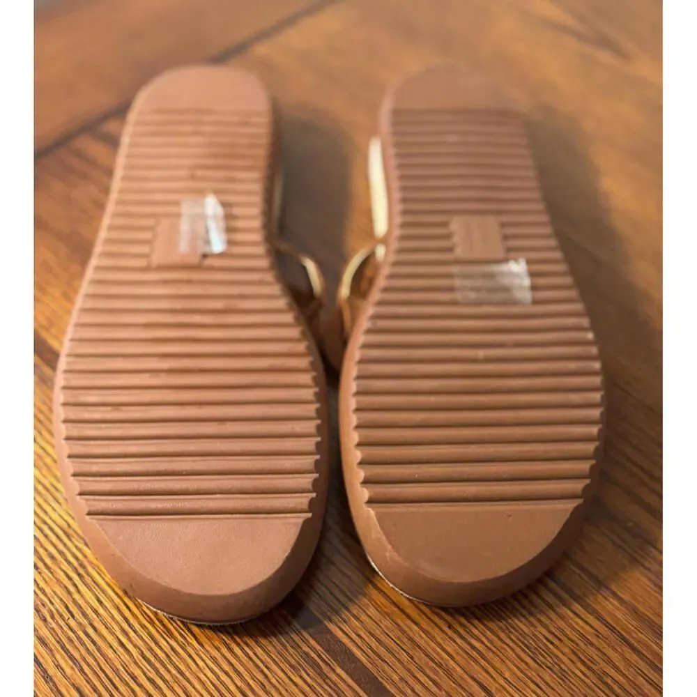 Naturalizer Soul Janice Brown Cognac Thong Sandals Women's Size 10M Flat